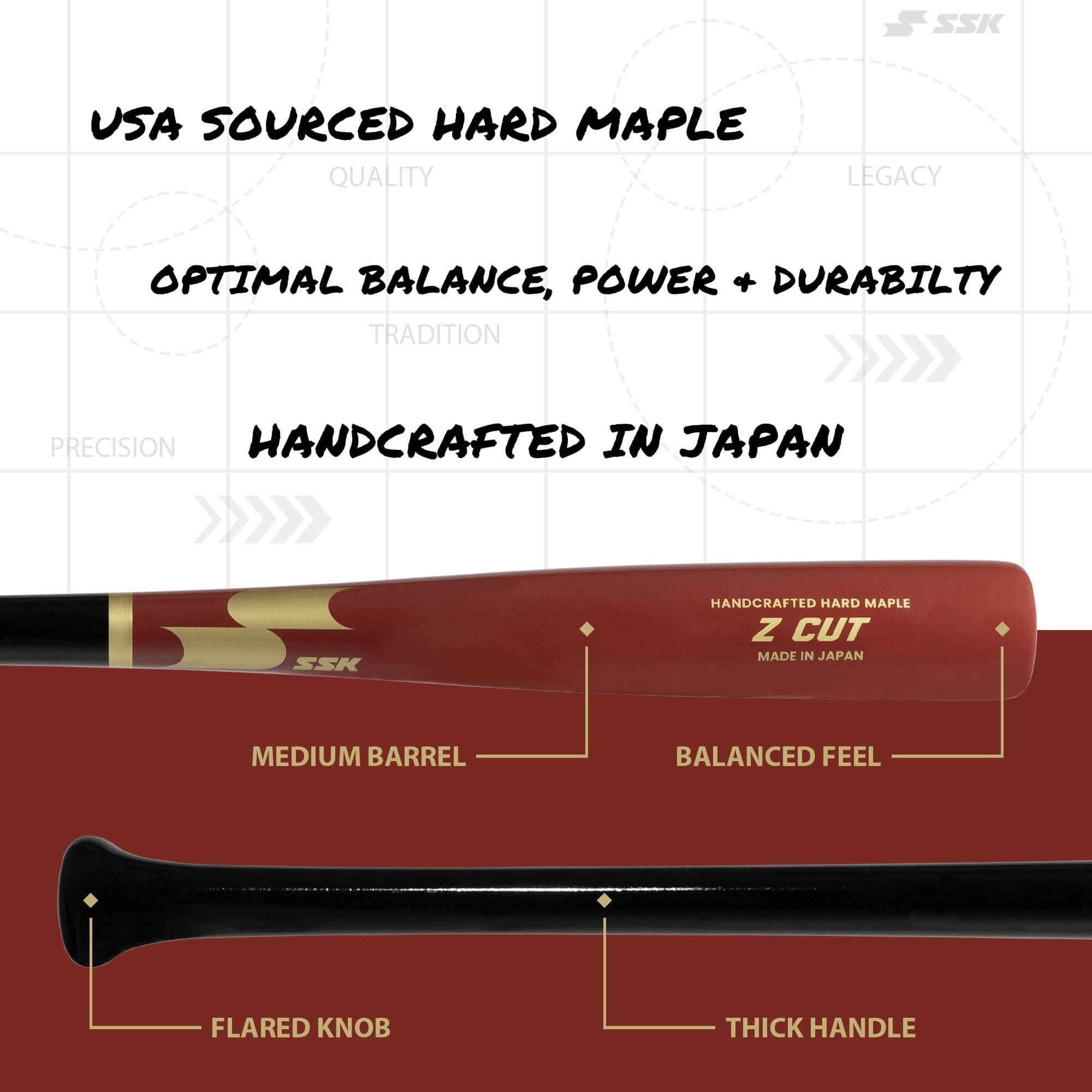 Amazon.com: SSK Z Cut Maple Wood Baseball Bat - Made in Japan